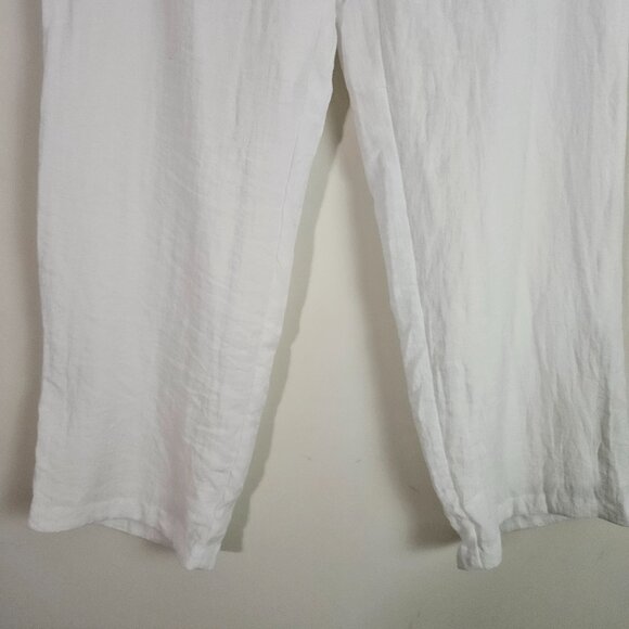 Charter Club Weekend Women's Pants Medium White Crinkle Cosatal Resort Beachy - Picture 3 of 13